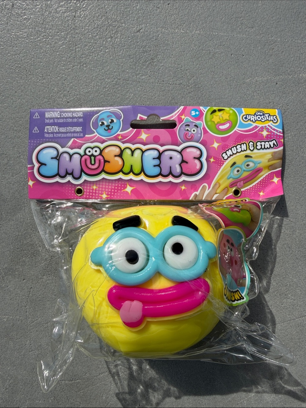 Authentic ORB Smushers Yellow Face With Glasses